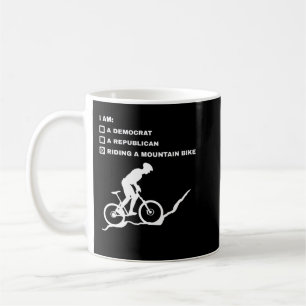 Riding A Mountain Bike Downhill Biker Bicycle Bi Kaffemugg