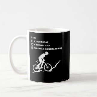 Riding A Mountain Bike - Downhill Bikers Bicycle B Kaffemugg