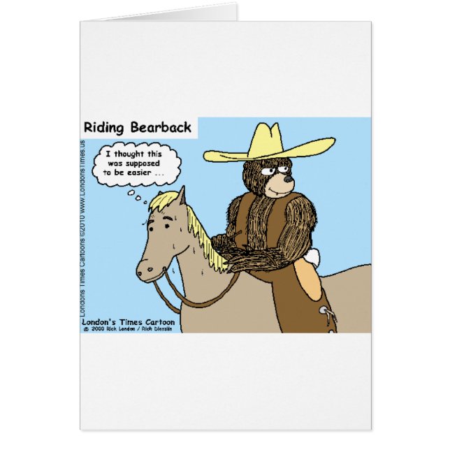 Riding Bear Back Roliga Kort Muggar T-shirts & Pre (Framsidan)