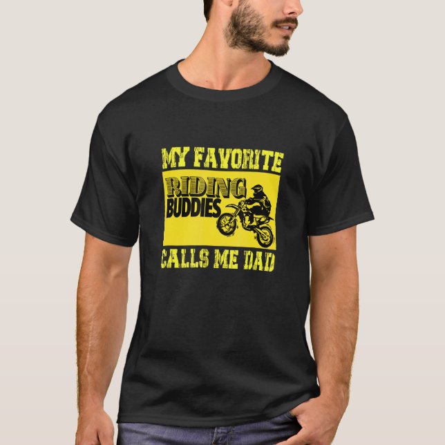 RIDING BUDDIES Motocross BMX Supermoto Supercross T Shirt (Framsida)