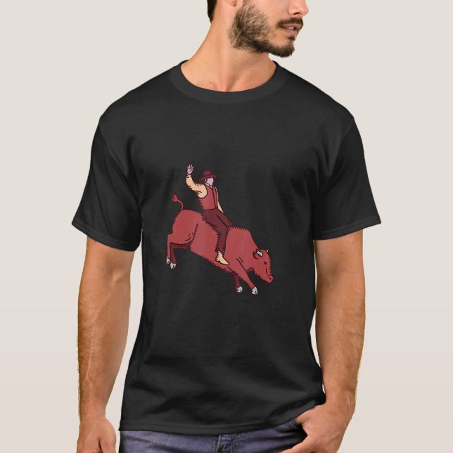 Riding bull country t shirt (Framsida)