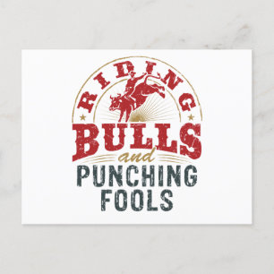 Riding Bulls and Slående Fools Vykort