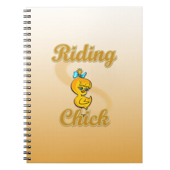 Riding Chick Anteckningsbok Med Spiral (Framsidan)