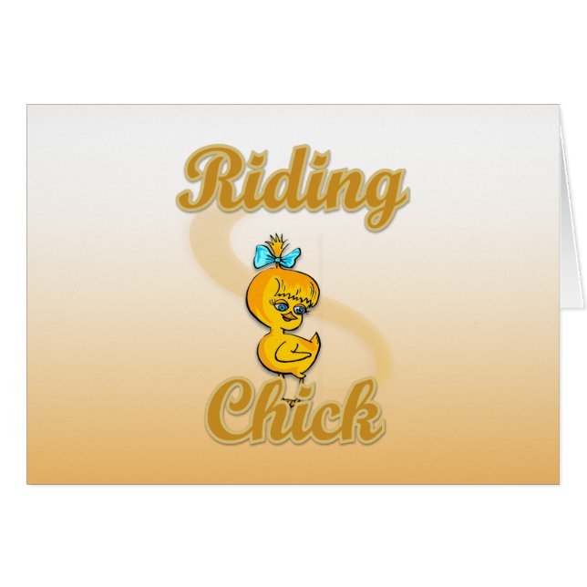 Riding Chick Hälsningskort (Framsidan Horizontal)