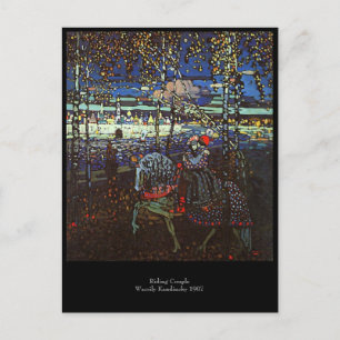 Riding Couple av Wassily Kandinsky 1907 Vykort