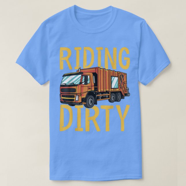 Riding Dirty - Trash Garbage Kids City Trash Truck T Shirt (Design framsida)