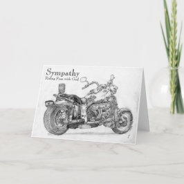 Riding Free med God Sympathy Card för Biker Kort