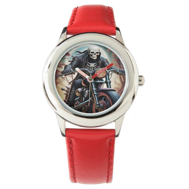 Riding genom grenar intervävt armbandsur (Framsida)