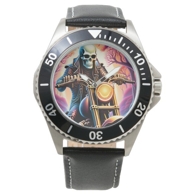 Riding genom grenar intervävt armbandsur (Framsida)