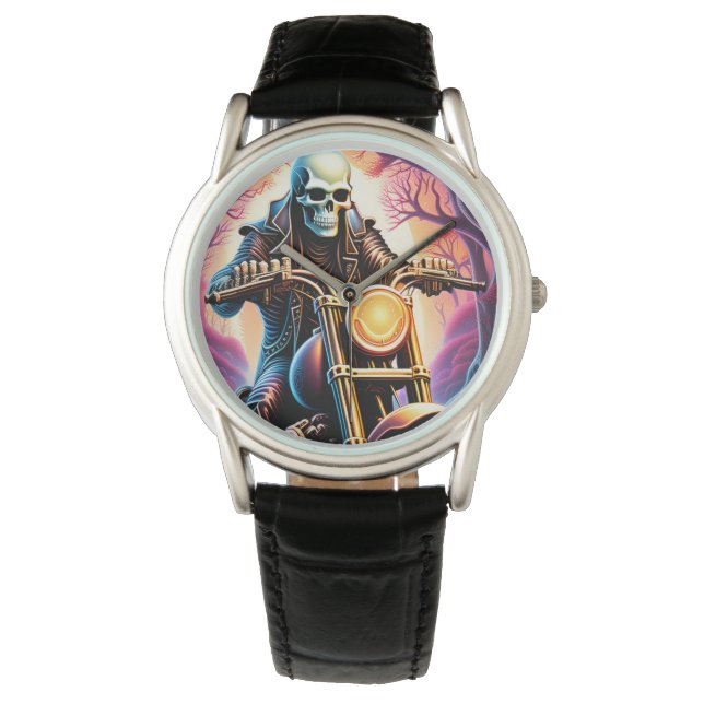 Riding genom grenar intervävt armbandsur (Framsida)