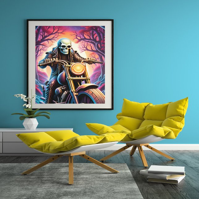 Riding genom grenar intervävt canvastryck (Skapare uppladdad)