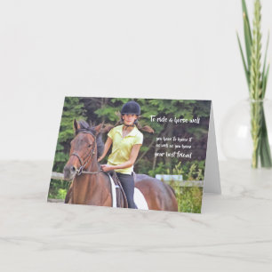 RIDING GRACE-gratulationskort Tack Kort