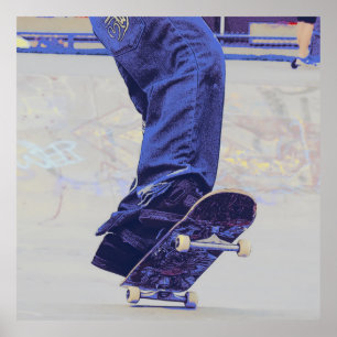 Riding Hjul - Skateboarder Poster