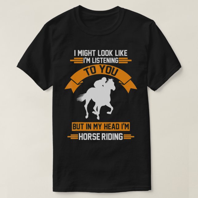 Riding Horses Gift T Shirt (Design framsida)