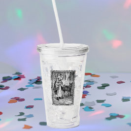 Riding Huva Talar med Varg Träd Ornate Ram Take Away Mugg