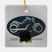 Riding in Heaven Memorial Ornament for Biker