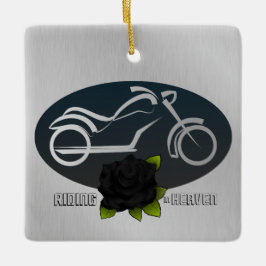 Riding in Heaven Memorial Ornament for Biker