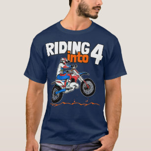 Riding in i 4 Dirt Bike Kids 4 år gammal T Shirt