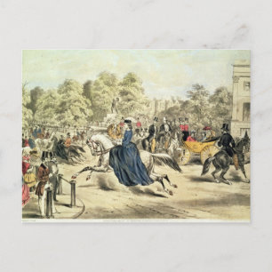 Riding in Rotten Row, Hyde Park Vykort