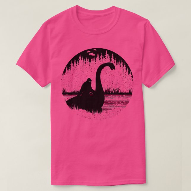 Riding Loch Ness Monster 5 T Shirt (Design framsida)