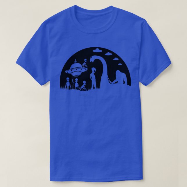 Riding Loch Ness Monster med s T Shirt (Design framsida)
