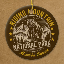 Riding Mountain National Park - Canada Julgransprydnad Keramik