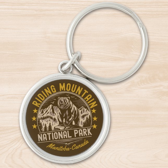 Riding Mountain National Park – Canada Rund Silverfärgad Nyckelring (Skapare uppladdad)