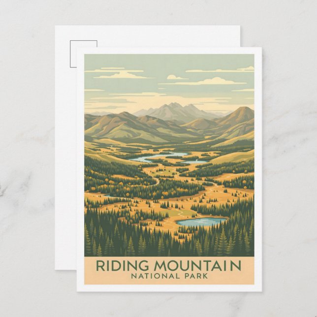 Riding Mountain National Park Canada Travel Vykort (Fram/baksida)