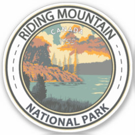 Riding Mountain National Park Canada Vintage Badge Klistermärken