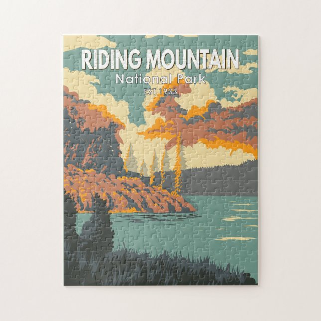 Riding Mountain National Park Canada Vintage Pussel (Vertikal)