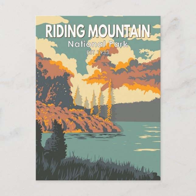 Riding Mountain National Park Canada Vintage Vykort (Framsida)