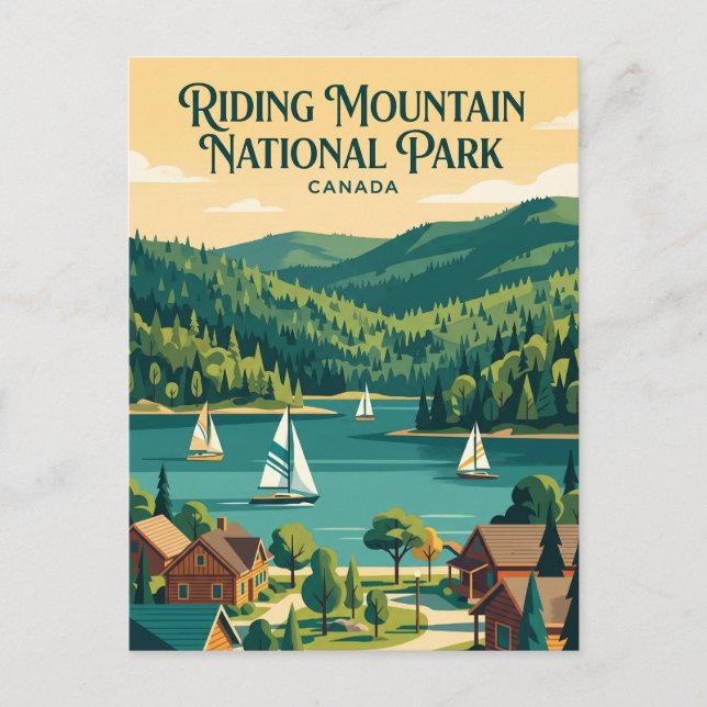 Riding Mountain nationalpark Kanada Vykort (Framsida)