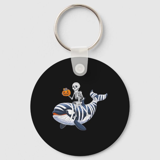 Riding Mummy Orca Halloween Candy Whale Nyckelring (Framsida)