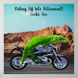 Riding Off into Pension Anpassningsbar Gecko motor Poster