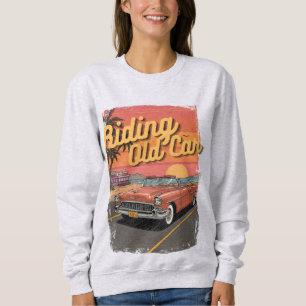 Riding Old Car Vintage Design T Shirt