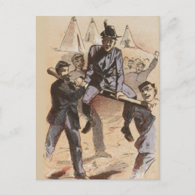 Riding on Rail Civil Krig Life Vykort (Framsida)