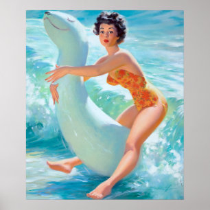 Riding Pin Up Poster