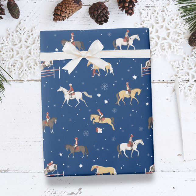 Riding School i Winter Presentpapper (Riding School in Winter Wrapping Paper)
