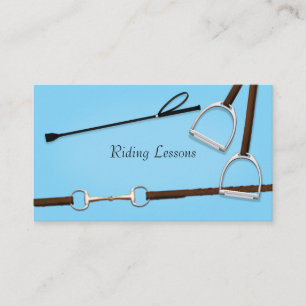 Riding Skörd & Horse Tack Blue Equestrian Visitkort