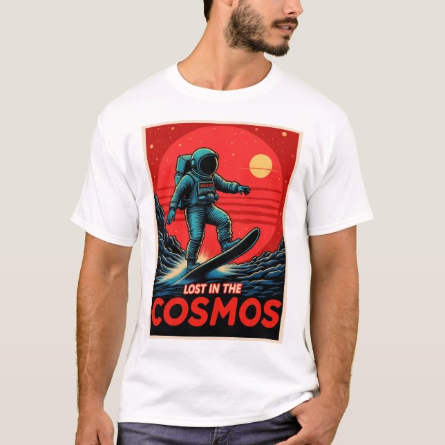 Riding the Cosmic Tides T Shirt (Framsida)