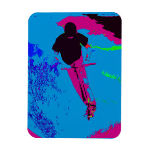 Riding the Galaxy - Scooter Rider Puzzle Magnet