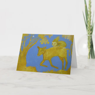 Riding the Golden Calf Greeting Card Kort