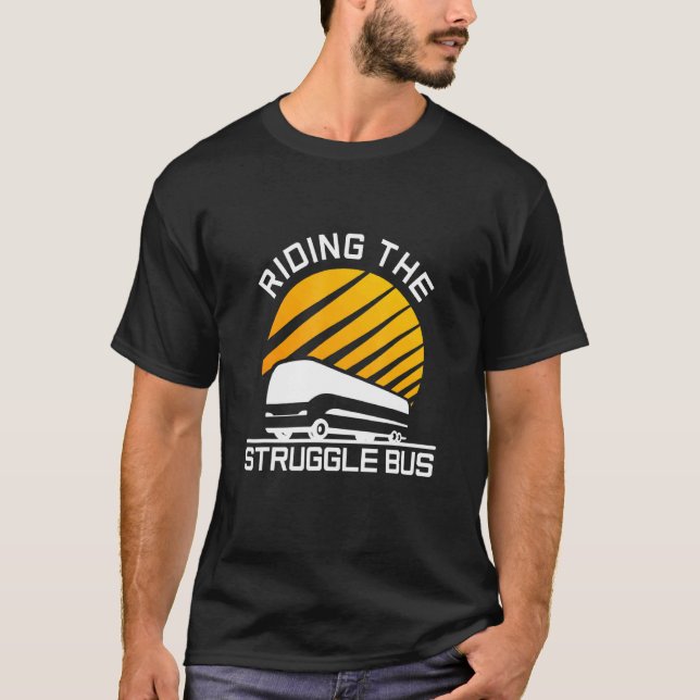 Riding the Kamle Buss T Shirt (Framsida)