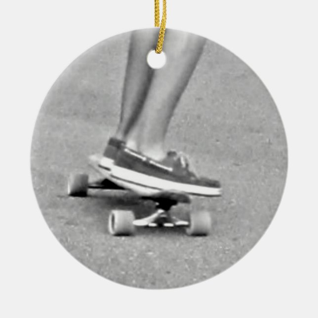 Riding the Longboard Julgransprydnad Keramik (Framsidan)