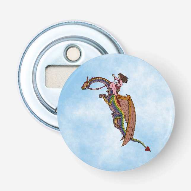 Riding the Rainbow Dragon Flasköppnare (Framsidan)