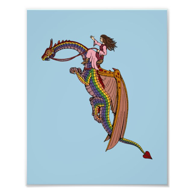 Riding the Rainbow Dragon Fototryck (Framsidan)