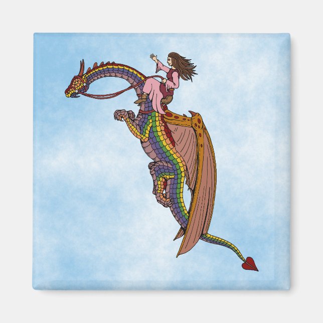 Riding the Rainbow Dragon Magnet (Framsidan)