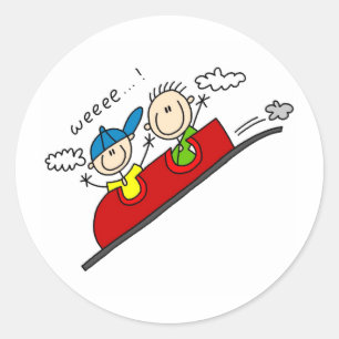 Riding the Rollercoaster Sticker Runt Klistermärke