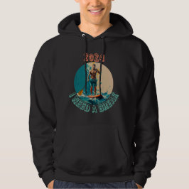 Riding the vågar: sup paddle board surfing edition hoodie