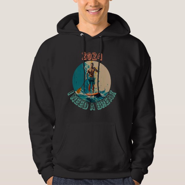 Riding the vågar: sup paddle board surfing edition hoodie (Framsida)